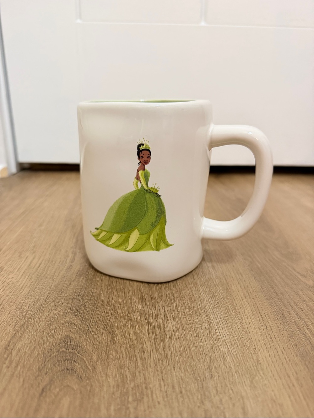 White Ceramic Mug with Tiana Illustration - Rae Dunn